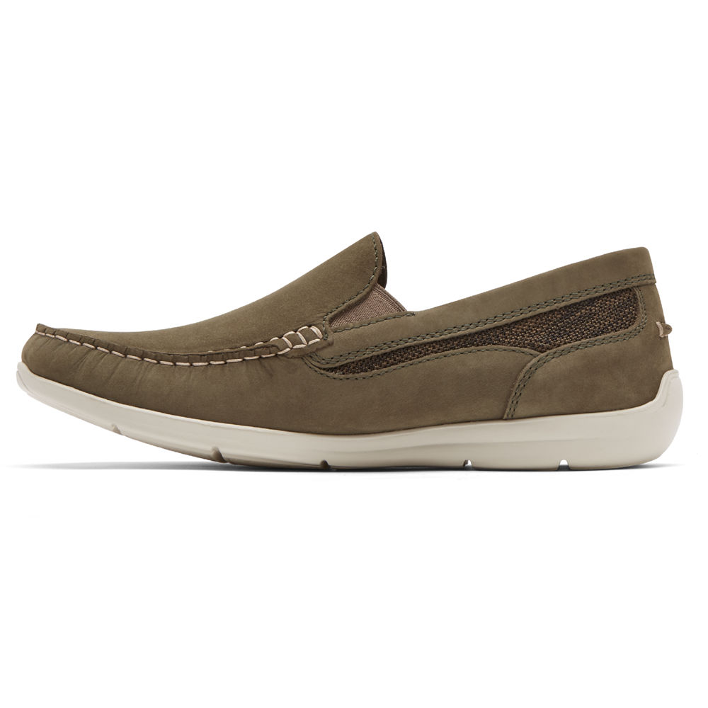 Rockport Singapore Mens Slip-On - Cullen Venetian Dark Olive - VY7643192